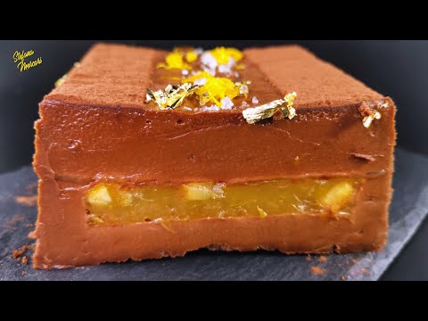 How to Make a Chocolate Terrine with an Insert | Dark Chocolate Terrine with Orange Jelly Filling