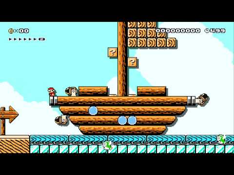 Bowser Jr. poisonous water fleet by C.Book Guy - SUPER MARIO MAKER - NO COMMENTARY 1bb