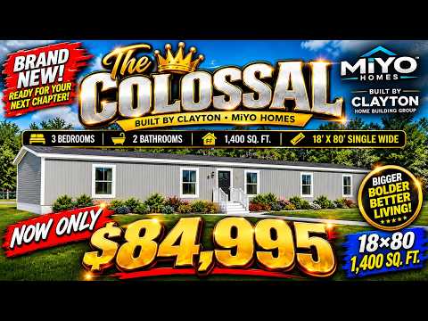 BRAND NEW 18×80 Mobile Home for $84,995! 😳 | The Colossal by Clayton MiYO Homes 🔥 1,400 Sq Ft