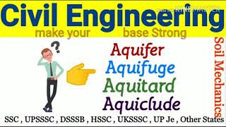 Aquifer ! Aquifuge ! Aquitard ! Aquiclude difference _ Soil Mechanics