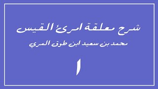 صورة شرح معلقة امرئ القيس