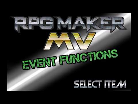 RPG MAKER MV: Event Functions - Select Item