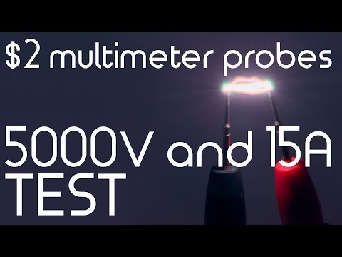 $2 multimeter probes - high voltage and high current test
