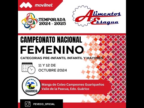Campeonato Nacional de Coleo Categoría PRE - INFANTIL - INFANTIL Y MAYORES FEMENINO 12-10-2024
