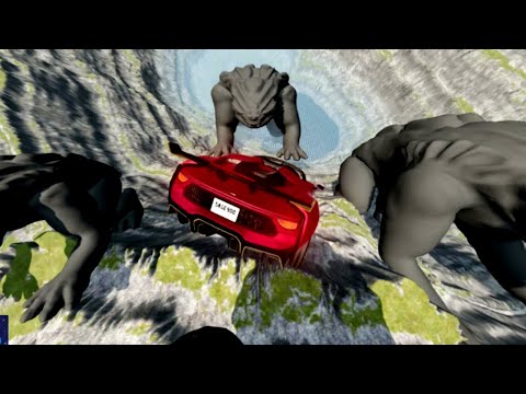 The Invasion Of Aliens Cars Jumps From Mountain ӏ‎ BeamNG Drive Game