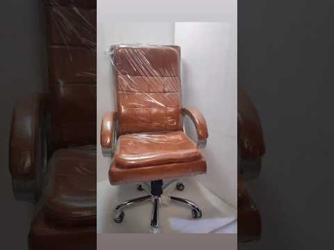 Mid back black fixed arm leather office chair