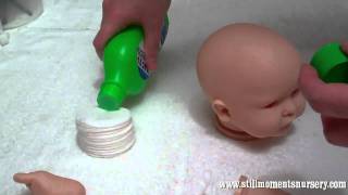 Cleaning a vinyl doll kit with rubbing alcohol - Nikki Holland vlog #73