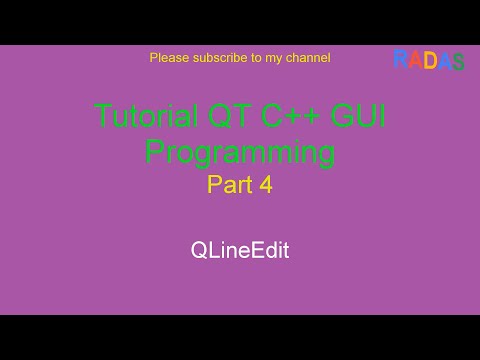 QT C++ GUI Tutorial 4 - QLineEdit