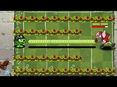 PvZ 2 Challenge - 1000 Plants Vs 4 Allstar Zombie LEVEL 50 - Who Will Win?