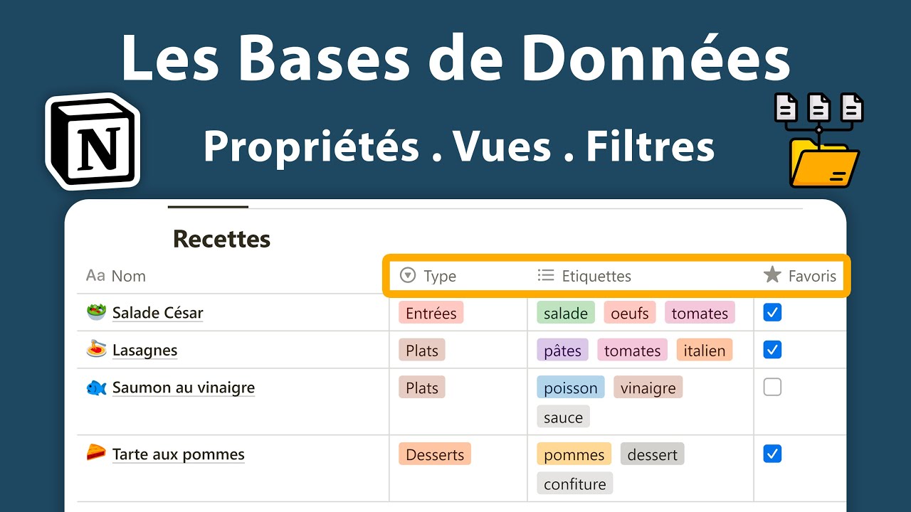 Les Bases de données dans Notion ⚡📀