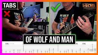 Metallica - Of Wolf And Man (Full Playthrough With Tabs) | James Hetfield Rhythm Guitar Lesson