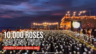 [4K] 10,000 Roses Cafe: Romantic Place to Spend on Valentine's Day | Walking Tour Cebu | Philippines