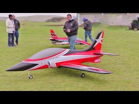 ELITE AEROSPORTS "HAVOCS" RC TURBINE SPORTS JETS - DUO DISPLAY AT  BALDOCK NLMFC - 2020