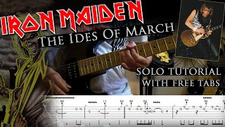 How to play Adrian Smith's solos #50 The Ides Of March (with tablatures and backing tracks)