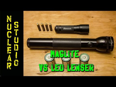Led lenser p7 vs. Maglite 3 D cell:Test and Review