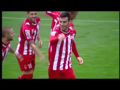 Gol de Benja (1-0) en el Girona FC - Sporting de Gijón Jornada 7