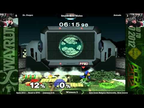 Apex 2012 - Melee Singles: Dr. Peepee (Falco) vs. Armada (Peach) WSF