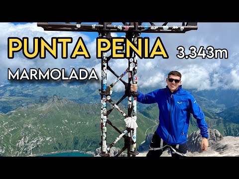 PUNTA PENIA 3.343m MARMOLADA da Alba di Canazei | Rifugio Contrin | Ferrata Cresta Ovest