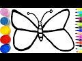 Hướng dẫn bé vẽ con bướm - Dạy bé vẽ tranh và tô màu