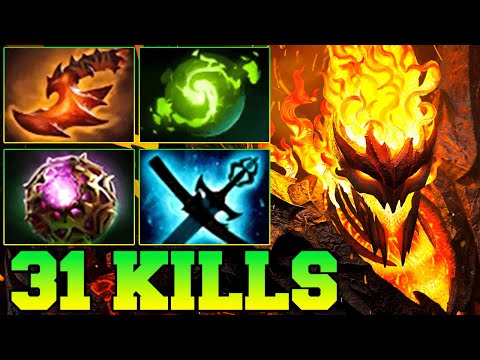 31 Kills Shadow Fiend Dota 2 ! SF Dota 2 Mid Lane Carry Meta Best Pro Gameplay Build Guide 7.39 7.40