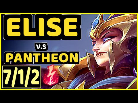 NJI (ELISE) vs PANTHEON - 7/1/2 KDA JUNGLE GAMEPLAY - EUW Ranked GRANDMASTER