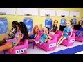Airplane Elsa And Anna Toddlers In Barbie S Plane Vacation Trip