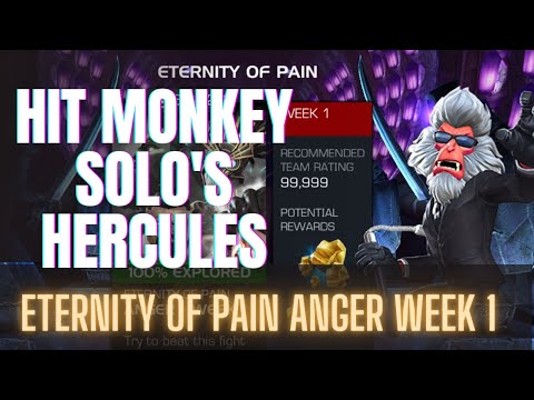 Hit-Monkey Solo's Hercules | Eternity of pain : Anger Week 1 | #mcoc #eternityofpain #mcochindi