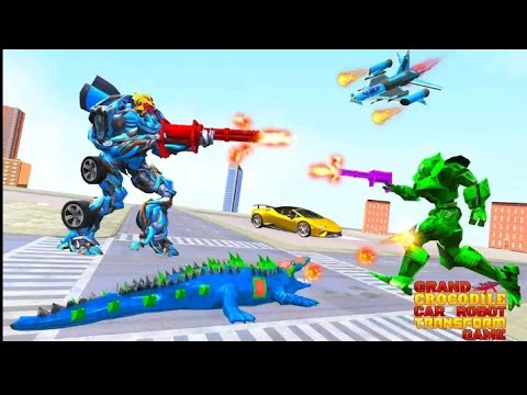 Crocodile Jet Robot Transform || Flying Dragon Car Robot Transform || Chari Games