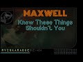 MAXWELL - "Know These Things Shouldn't You" Karaoke