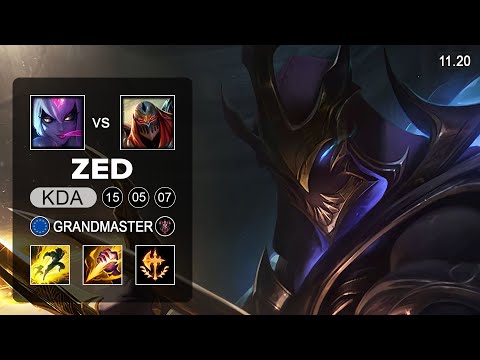 Tarzan Zed Jungle vs Evelyn - EUW Grandmaster - Season 11 Patch 11.20