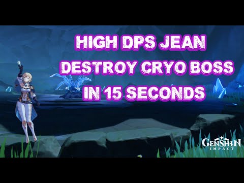 Genshin Impact Mobile - Jean High DPS Build Destroy Cryo World Boss In 15 Seconds!
