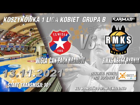 1 LIGA KOSZYKÓWKI KOBIET  WISŁA CAN-PACK KRAKÓW -  RMKS XBEST RYBNIK