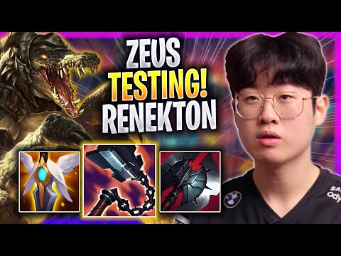 ZEUS TESTING RENEKTON IN KR SOLOQ! - T1 Zeus Plays Renekton TOP vs Darius! | Season 2023