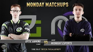 OpTic Gaming vs Midnight Esports | CWL Pro League 2019 | Division A | Week 1 | Day 1