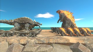 Download the video "Kaiju War Growing Anguirus vs Growing Godzilla - ARBS"