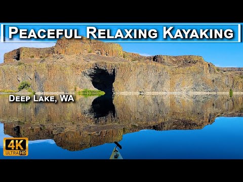 Peaceful Relaxing Kayaking - Deep Lake, WA in 4K UHD - paddling, nature, fish, turtles, birds, deer