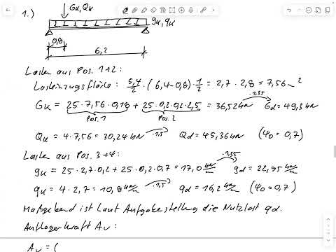 Aufg. 14 Rechteckbalken - Biegebemessung - Querkraftbemessung (Klausur WiSe 25/26)