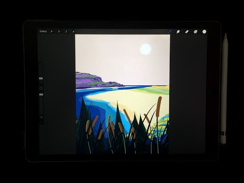 Procreate ✍️ How to Draw beach with Procreate | Ipad绘画 Ipad fotos 아이패드그림 iPadの絵