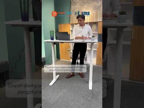Gambar Informa Uriel Meja Kerja Adjustable Lift Up - Putih