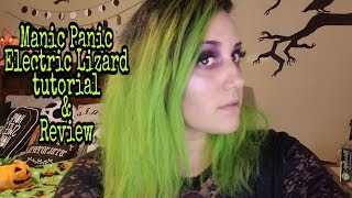 Dyeing my Hair Green Fea. Manic Panic Electric Lizard + Review