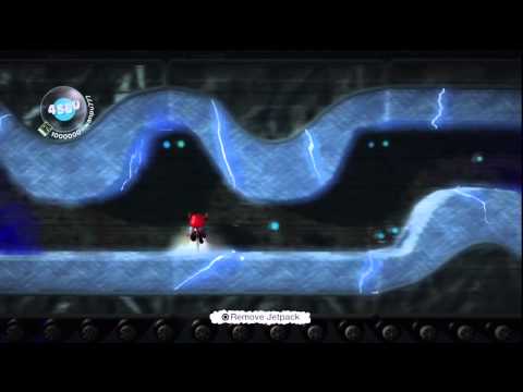 LittleBIGPlanet (720p HD) Walkthrough Part 82 - Jetpack Tunnel - Survival Challenge