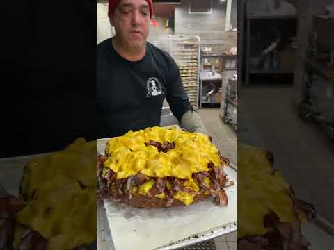 Would you try a 20-pound bacon egg and cheese? #InsiderFood #bagel #NYC #baconeggandcheese
