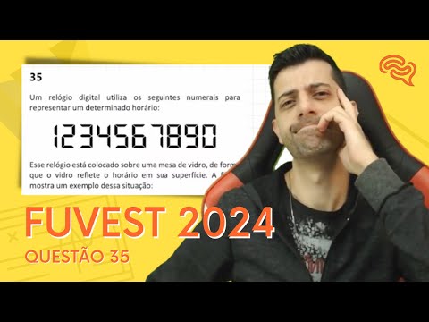 FUVEST 2024 - Q35 - Um relógio digital utiliza os seguintes numerais para representarem um