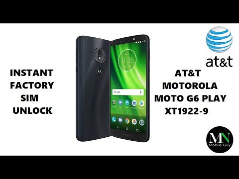 Instantly Factory SIM Unlock AT&T Motorola Moto G6 Play XT1922-9!
