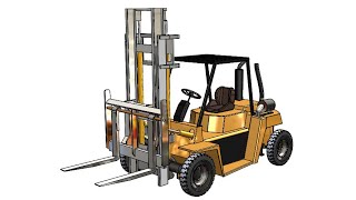 SolidWorks RE Tutorial #334 : Beginner Forklift complete video (Project 3)