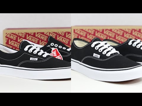 Part of a video titled Comparing Vans Era and Vans Authentic | What's the Difference ...