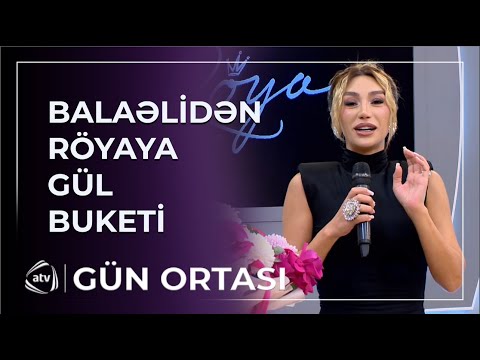 Balaəli Röya üçün canlı yayıma buket gül göndərdi