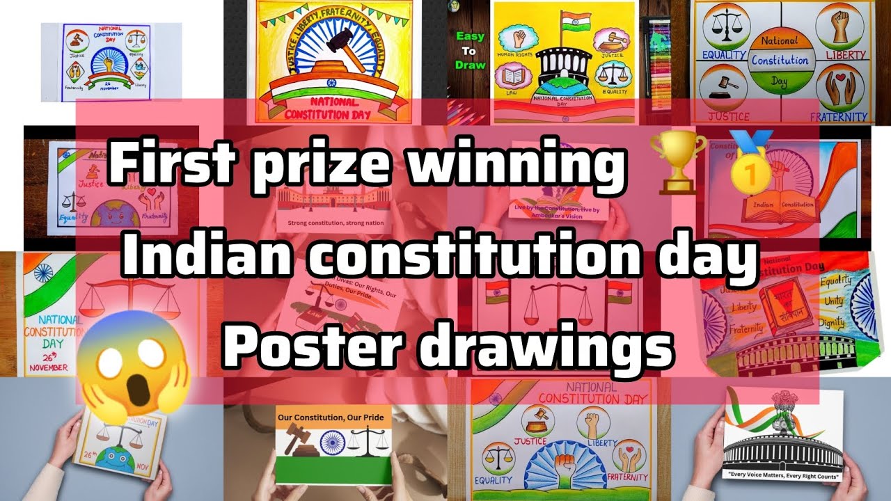 Indian Constitution Day Poster | National Law Day Drawing | Constitution Day | Samvidhan Diwas