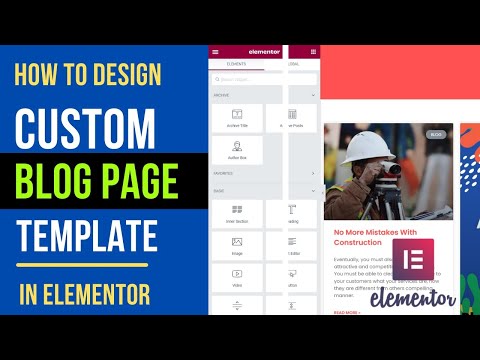 How to design Custom Blog page with Elementor | Blog page template in Elementor | Wordpress