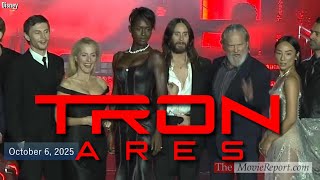 TRON ARES premiere Jeff Bridges, Jared Leto, Greta Lee, Evan Peters, Nine Inch Nails,cast -10/6/2025